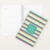 色付き水平ストライプ色 プランナー手帳 (ディスプレー)
