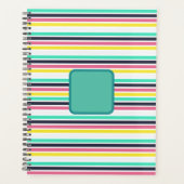 色付き水平ストライプ色 プランナー手帳 (正面)