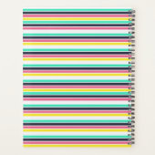 色付き水平ストライプ色 プランナー手帳 (裏面)