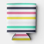 色付き水平ストライプ色 缶クーラー (正面)