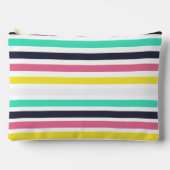 色付き水平ストライプ/縫い付き大型アクセサリ アクセサリーポーチ (正面)