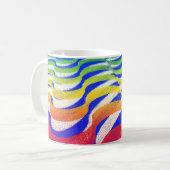 色付き波 コーヒーマグカップ (正面左)