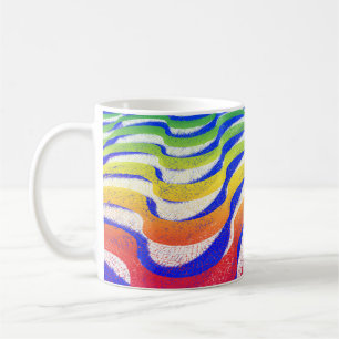 色付き波 コーヒーマグカップ