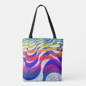 色付き波 トートバッグ (裏面)