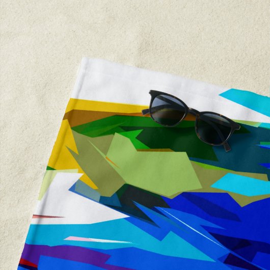 色付き波 ビーチタオル (インサイチュ)