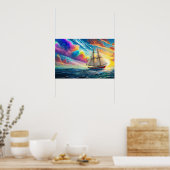 色付き海 ポスター (キッチン)