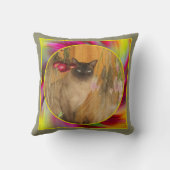 色付き渦巻きフレーム独自の写真を作成 クッション (裏面)