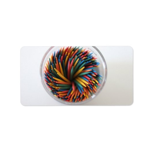 色付き爪楊枝ラベル ラベル (正面)