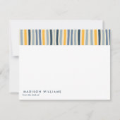 色付き線スタイリッシュトレンディーモダンノートカード ノートカード (正面)