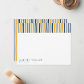 色付き線スタイリッシュトレンディーモダンノートカード ノートカード (正面/裏面インサイチュ)