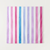 色付き線 タペストリー (正面(横))