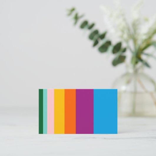 色付き線 名刺 (スタンド正面)