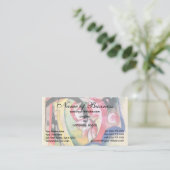 色付き花(抽象芸術型枠)by Franz Marc 名刺 (スタンド正面)