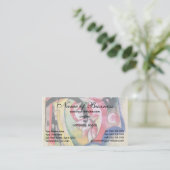 色付き花(抽象芸術型枠)by Franz Marc 名刺 (スタンド正面)