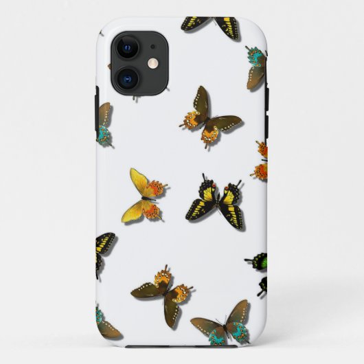 色付き蝶アート Case-Mate iPhoneケース (裏面)