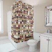 色付き要素を含む幾何パターン、抽象芸術  シャワーカーテン (インサイチュ)