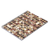 色付き要素を含む幾何学的パターン，抽象芸術 ノートブック (左側)