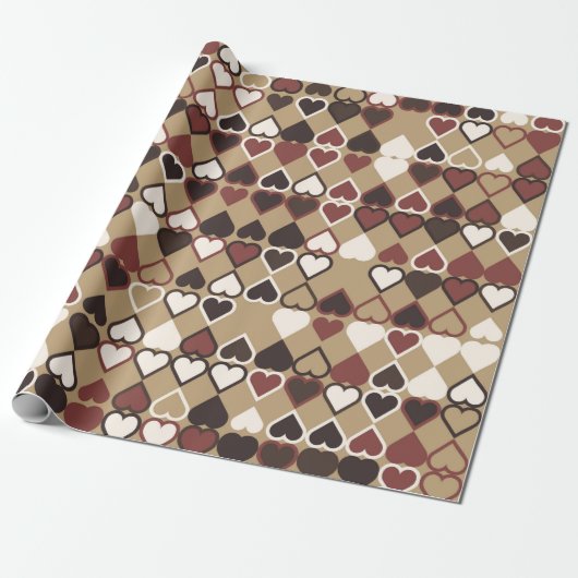 色付き要素を含む幾何学的パターン，抽象芸術  ラッピングペーパー (アンロールド)