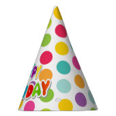 色付き誕生日（水玉） パーティーハット (右)