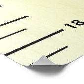 色付き足パステル成長図お子様の名前を追加 ポスター (角)