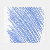 色付き鉛筆のスクラッチをハッチングする フリースブランケット (正面(横))