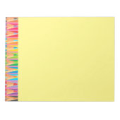 色付き鉛筆の行 ノートパッド (正面)