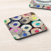 色付き鉛筆エンドコルクコースター コースター (左側)