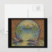 「色付き鉛筆スケッチ ポストカード (正面/裏面)