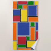 色付き長方形 ビーチタオル (正面)