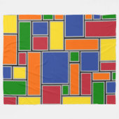 色付き長方形 フリースブランケット (正面(横))