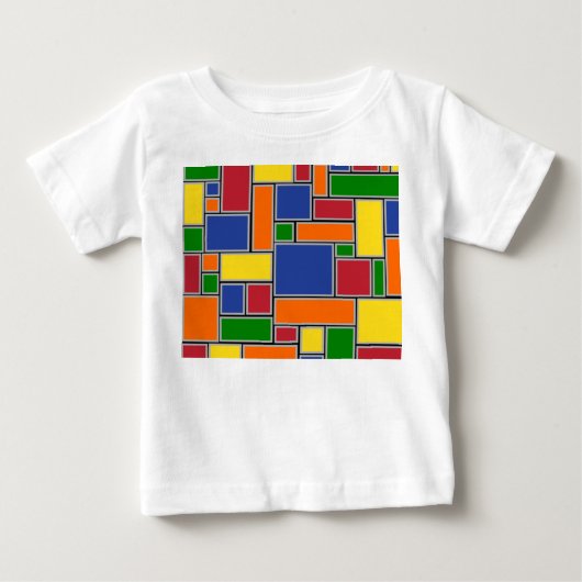 色付き長方形 ベビーTシャツ (正面)