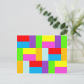 色付き長方形 ポストカード (スタンド正面)