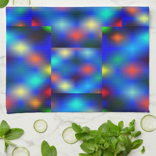 色付き、イメージは青い上のフラップの浮きをシミュレート キッチンタオル (折り畳み)