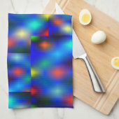 色付き、イメージは青い上のフラップの浮きをシミュレート キッチンタオル (四つ折り)