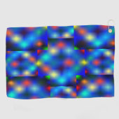 色付き、イメージは青い上のフラップの浮きをシミュレート ゴルフタオル (横)