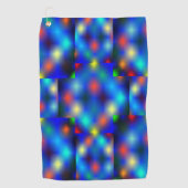 色付き、イメージは青い上のフラップの浮きをシミュレート ゴルフタオル (正面)