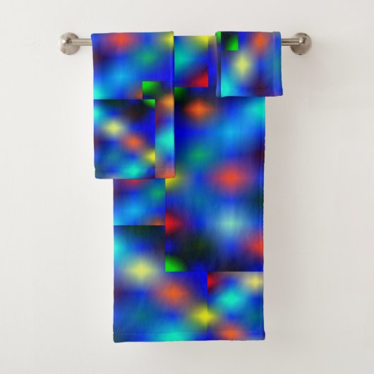 色付き、イメージは青い上のフラップの浮きをシミュレート バスタオルセット (インサイチュ)