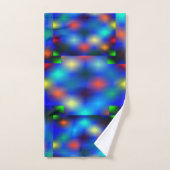 色付き、イメージは青い上のフラップの浮きをシミュレート バスタオルセット (ハンドタオル)