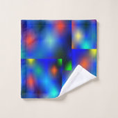 色付き、イメージは青い上のフラップの浮きをシミュレート バスタオルセット (ウォッシュタオル)