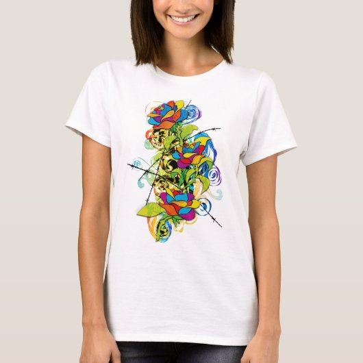 色付き_バラ Tシャツ (正面)