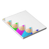 色付きPencilsメモ帳 ノートパッド (アングル)
