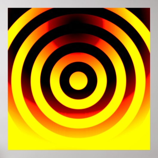 色付きtの円のジオメトリ背景パターン ポスター (正面)