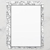 色付けページフローラ両面ステーショナリーシート (正面/裏面)