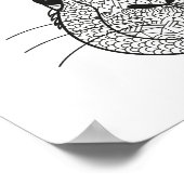 色付けページラビットヘッド ポスター (角)