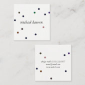 色付コンテンポラリーきドット スクエア名刺 (正面/裏面)