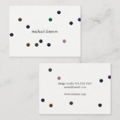 色付コンテンポラリーきドット 名刺 (正面/裏面)