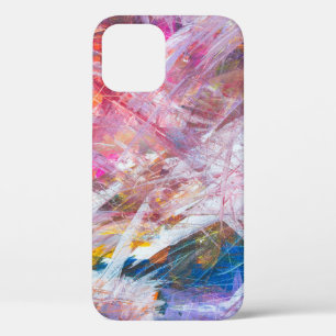 色付数々のきスクラッチ抽象芸術絵画の iPhone 12ケース