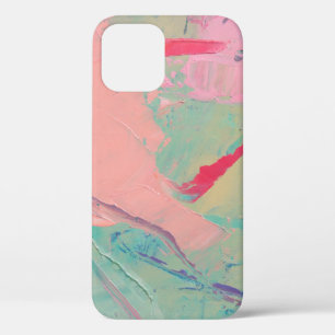 色付数々のき油絵を描のテクスチャ抽象芸術芸術の背景 iPhone 12ケース