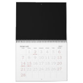 色以外の何もない-すべて黒-黒のみ カレンダー (2月 2027)