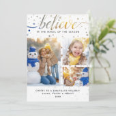 色信じ合せ付きフォトカードタイポグラフィ シーズンカード (スタンド正面)